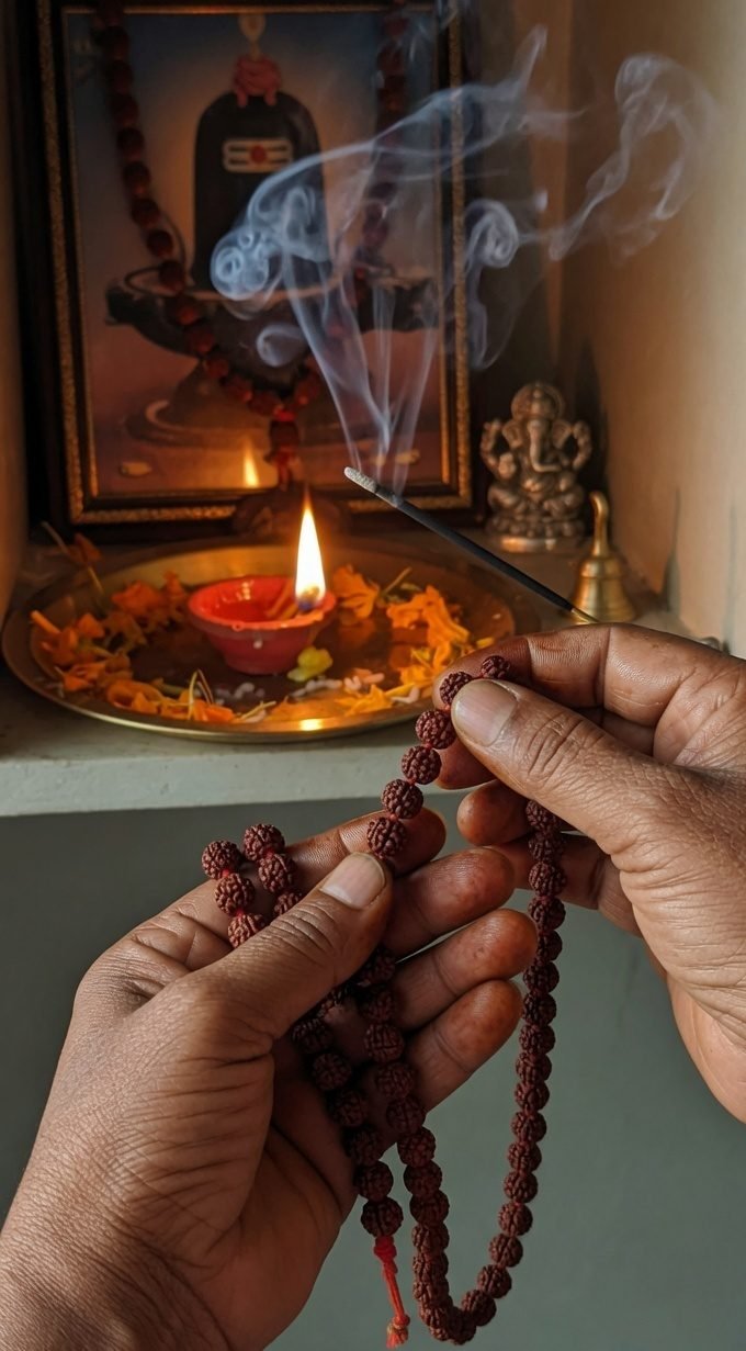 Naam Jap mala in prayer